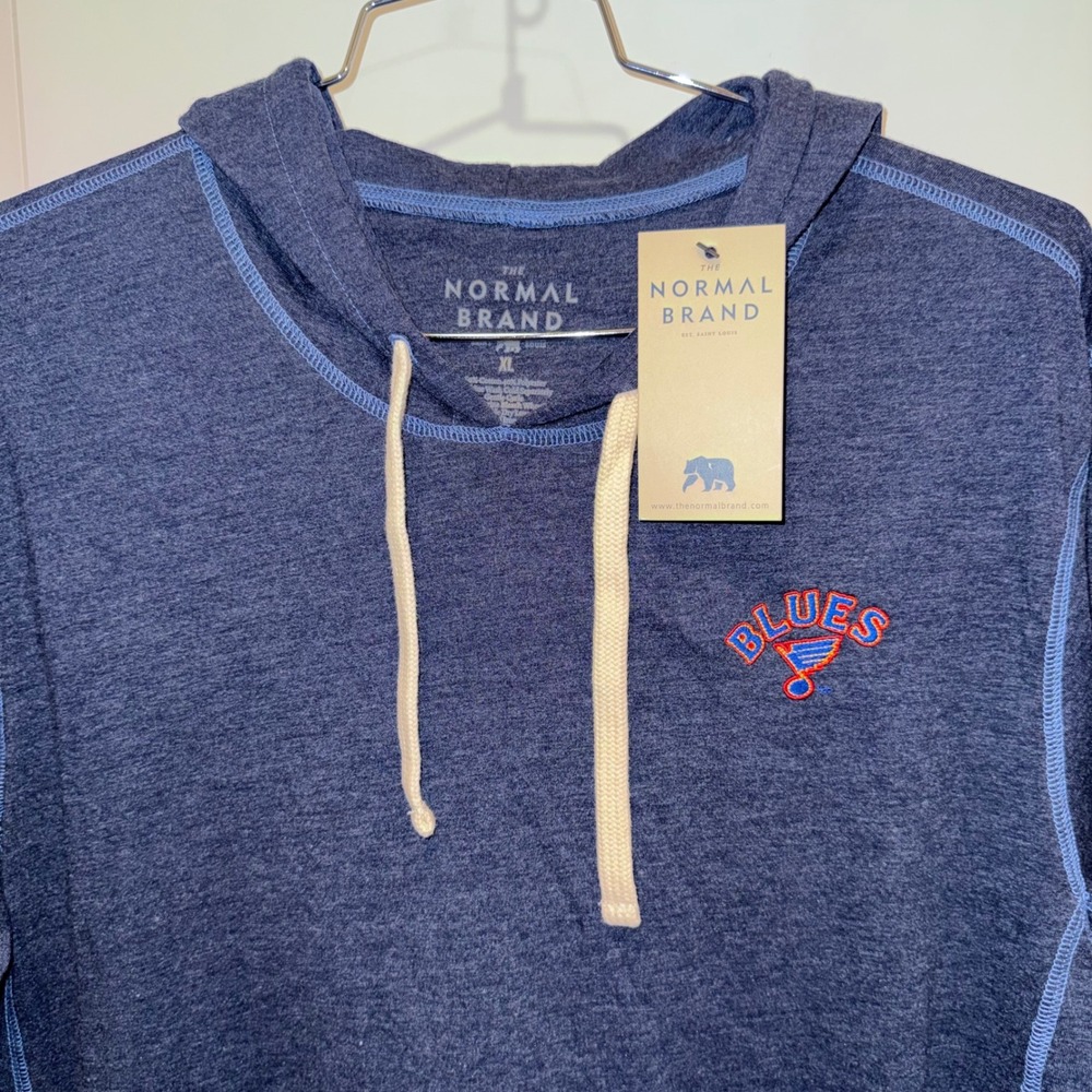 The Normal Brand Mens Hamlin Hoodie Navy XL St Louis Blues NHL Logo NWT